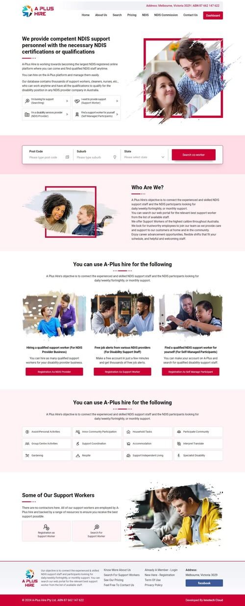 A Plus Hire – Website